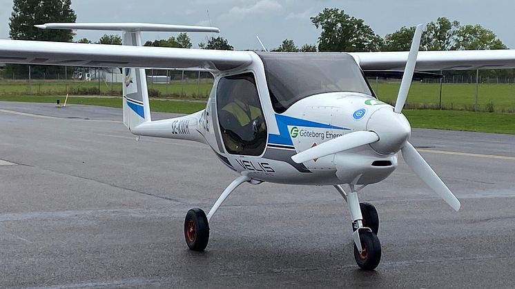 Premiärlandning av elflygplan på Ängelholm Helsingborg Airport under 2021