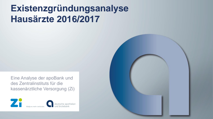 Grafiken: Existenzgründung Hausärzte 2016/2017 