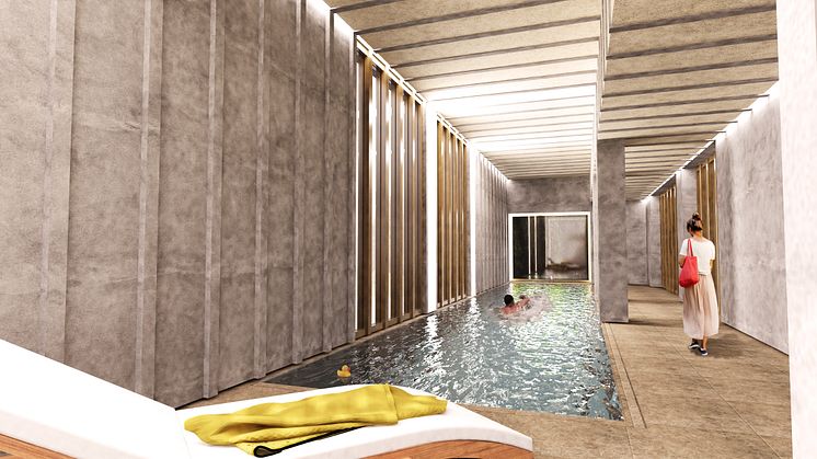 Magasinet i Vallastaden har en pool.