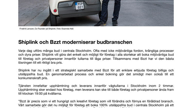 Klimatsmart samarbete revolutionerar budbranschen