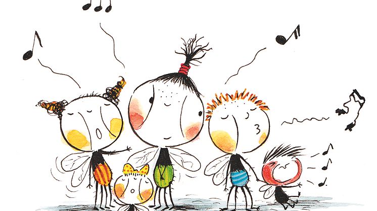 Spyflugan Astrid och hennes kusiner. Illustration: Maria Jönsson. 
