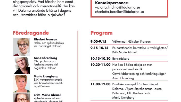 Program Personcentrerad vård 17 november 2016
