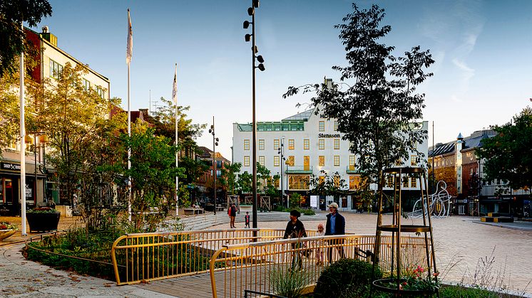 Stora torg i Eslöv belönas med ännu ett fint arkitekturpris. Foto: Werner Nystrand