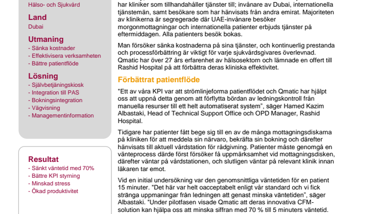 Case - 70% kortare väntetid för patienter och automatiserad betalning
