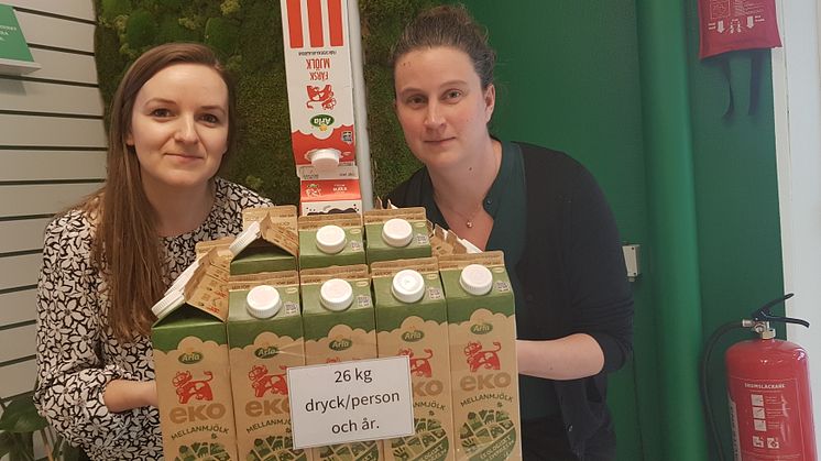 Kostchef Therese Lundell och miljöstrateg Lina Larsson.