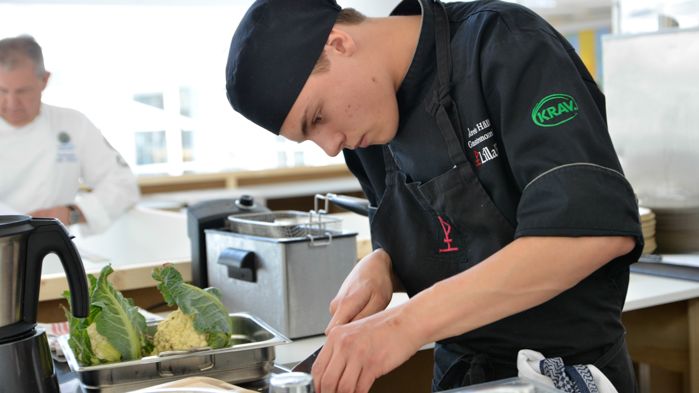 Fabian Olli Johanson från KRAV-certifierade Lilla Bjers på Gotland blev Årets Ekokock 2015.