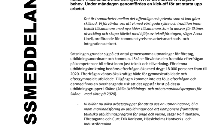 Hässleholm – ett ledande teknikcentrum i Europa