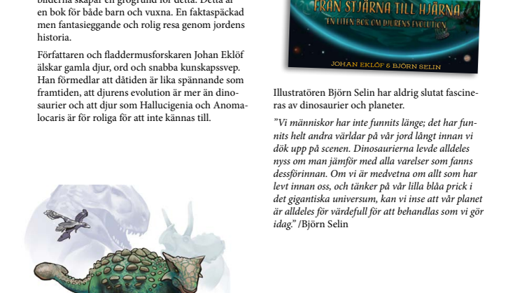Från stjärna till hjärna - en liten bok om djurens evolution av Johan Eklöf och Björn Selin