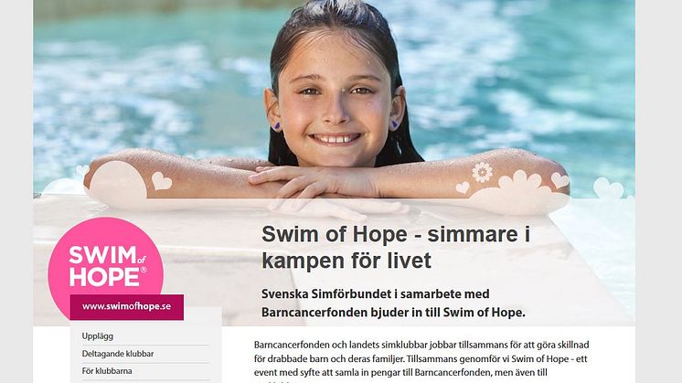 I helgen simmas det för livet i Swim of Hope