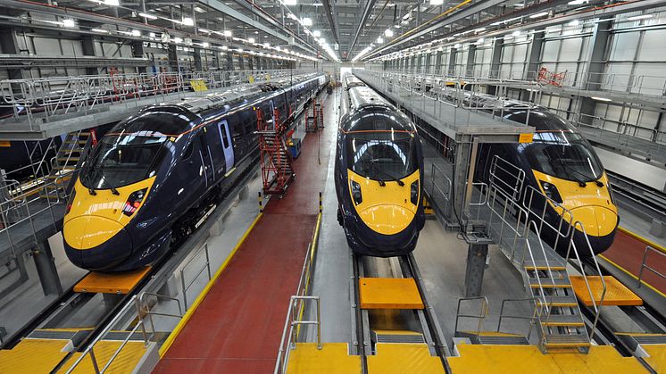 Class395 in Ashford Train Maintenance Centre