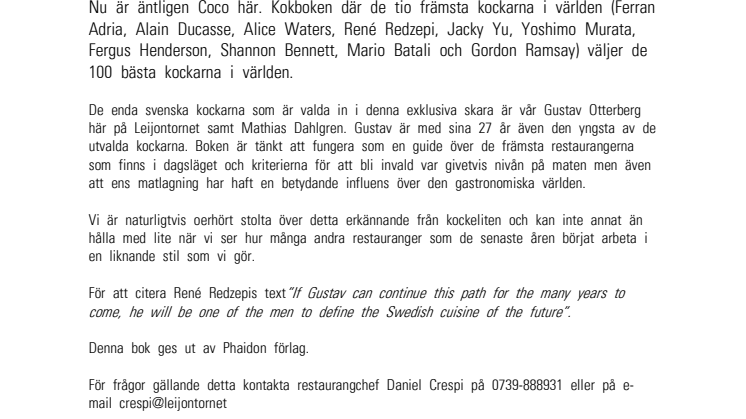 Mästarna väljer Leijontornet