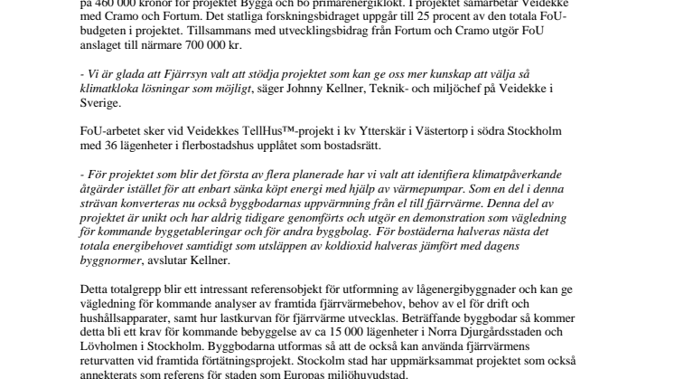 Veidekke får forskningsbidrag