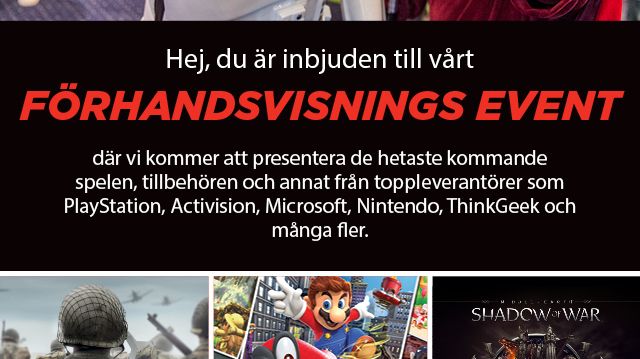 Följ med på en exklusiv förhandsvisning av kommande spel på GameStopExpo17 på Kistamässan.
