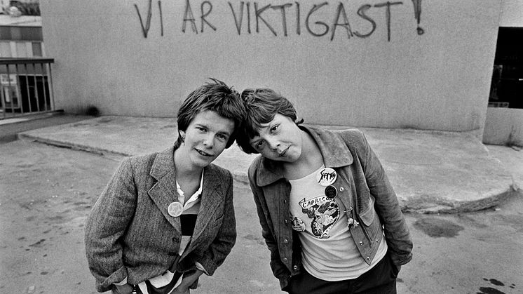 I utställningen STHLMs pärlor visas punkens framväxt i Sverige under 70- och 80-talen. Foto: Hatte Stiwenius