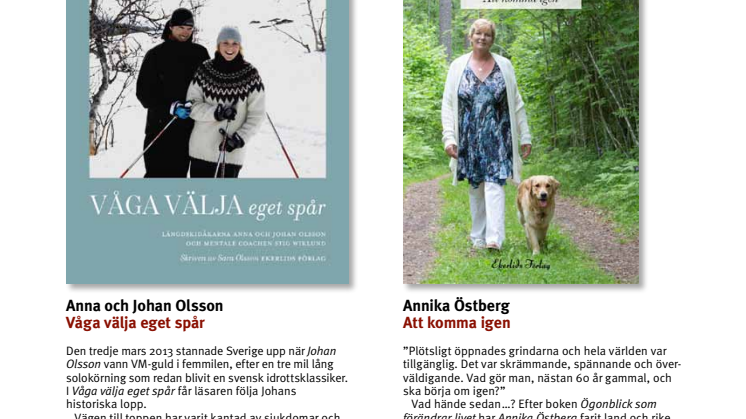 Annika Östberg, Ola Ullsten och Johan Olsson bland höstens författare på Ekerlids