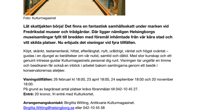 Låt skattjakten börja - se Helsingborgs museisamlingar