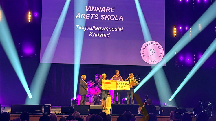 Tingvallagymnasiet prisas som Årets UF-skola 2025
