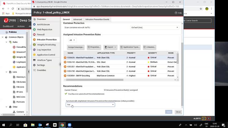 Deep Security: How to turn on automatic virtual patching