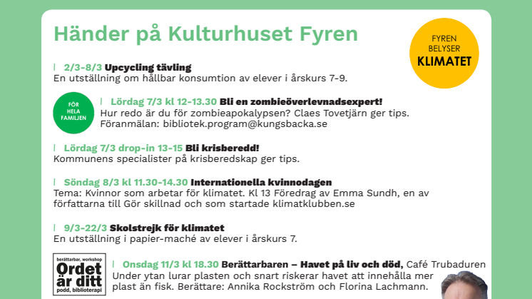 Program klimatmånad på Fyren