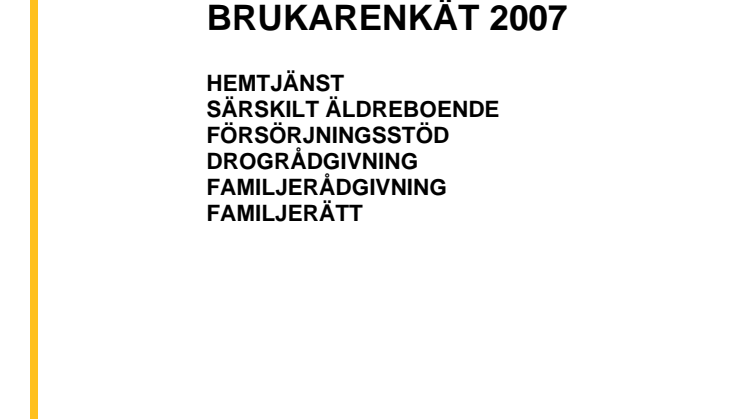 Nöjda brukare visar enkät