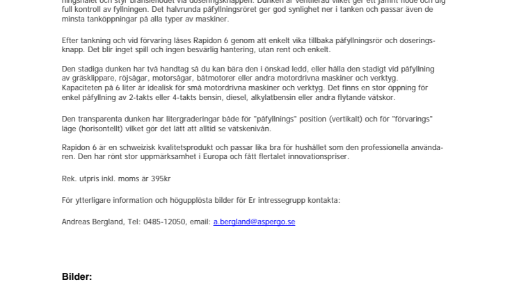 Rapidon 6 – En världsunik bensindunk!