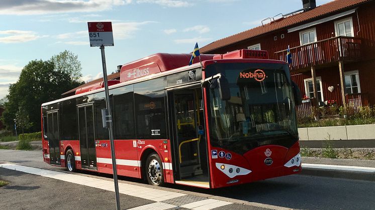 Norrtälje först i Sverige med enbart elbussar i stadstrafik 