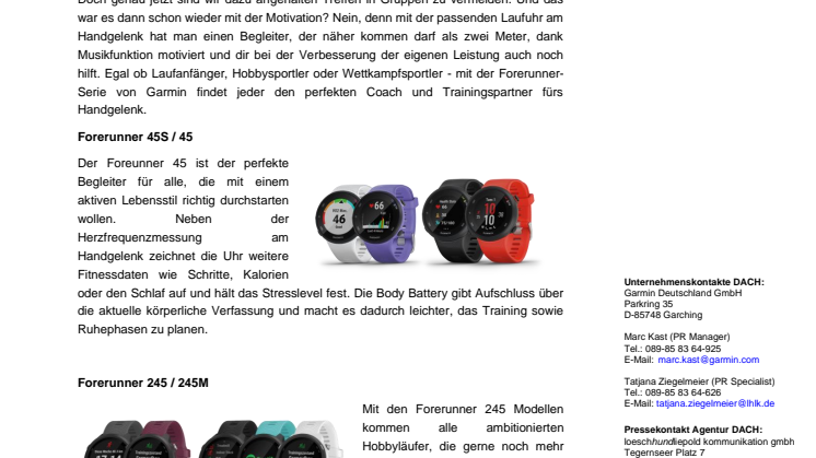 Die Laufgruppe am Handgelenk