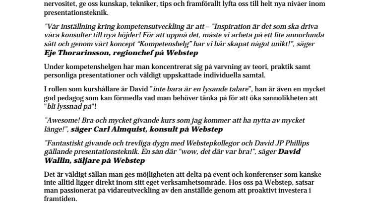 Kompetenshelg: Modern Presentationsteknik
