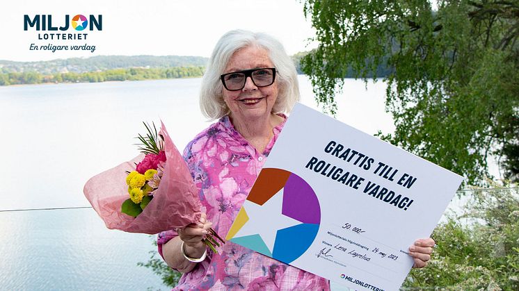 Lena från Helsingborg vann 50 000 kronor i Miljonlotteriets högvinstdragning.