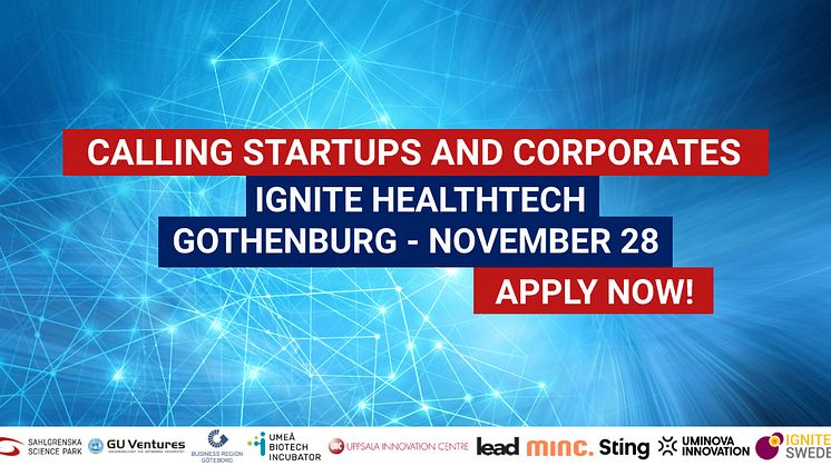 Idag arrangerar vi Ignite Healthtech där storbolag och sjukvård möter våra startups!