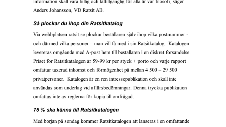 Ratsit visar var de lönsamma kunderna bor