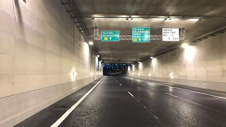Keilaniemen tunneli sisältä