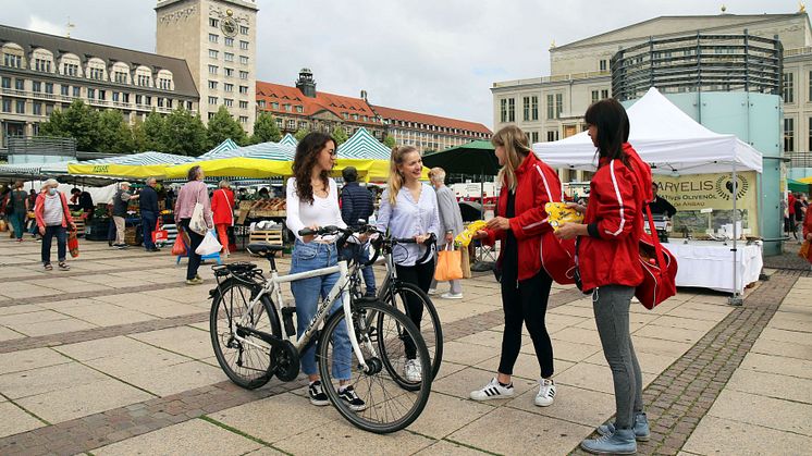 Wochenmarkt Leipzig - Start der Aktion "Wir kaufen hier."