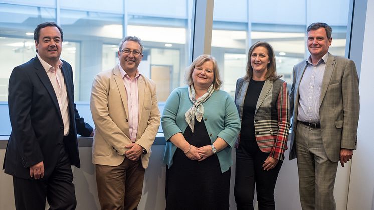 Members of the Experience Bank Advisory Board: Geoff Hodgson, Andrew Marsh, Alison Fellows, Gillian Marshall, James Robson 
