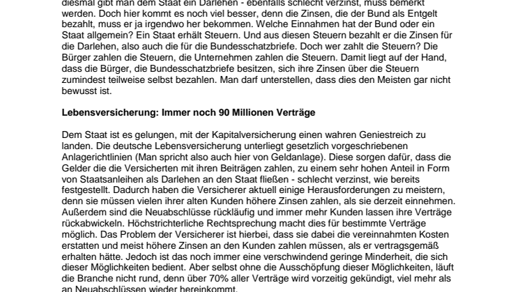 Spart der Sparer alternativlos?