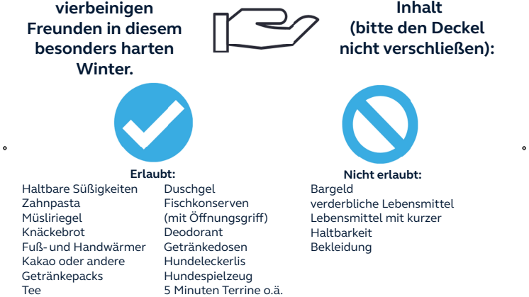 Plakat zur Winterhilfe für Obdachlose in Kiel
