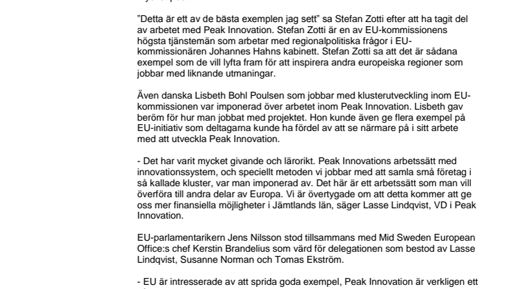 EU IMPONERADE AV PEAK INNOVATION