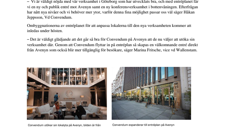 Convendum utökar på Avenyn 