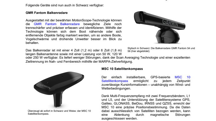 PM CH Garmin Schwarze Produktvariante Marine