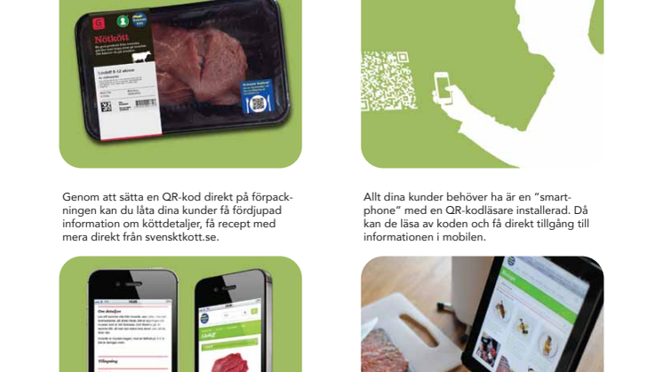 Information om Svenskt Kötts satsning på QR-koder