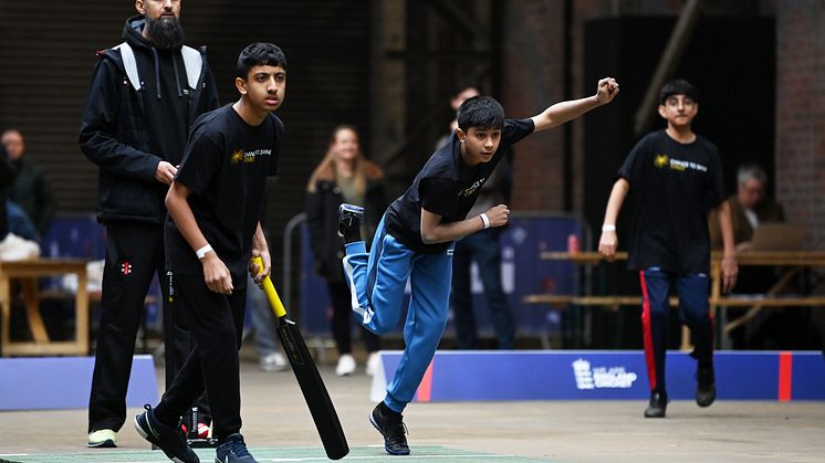 Young cricketers play tape ball in Birmingham