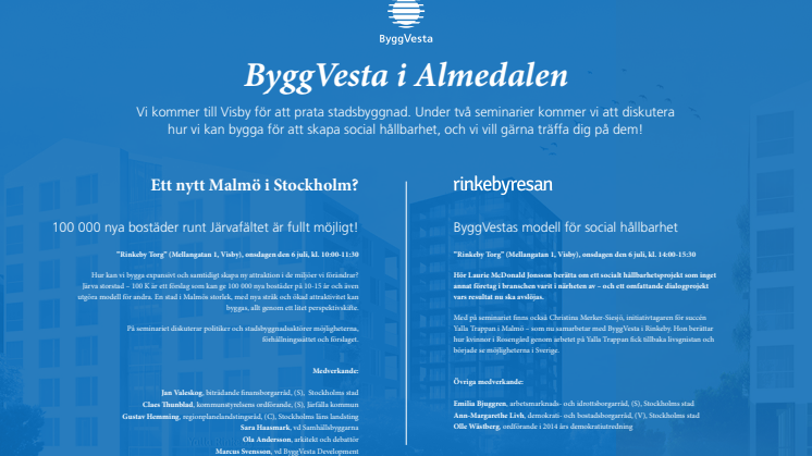 ByggVesta i Almedalen