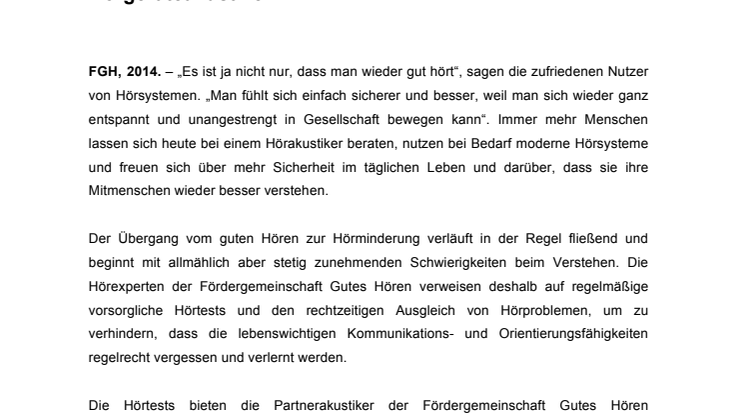 Die Experten für Gutes Hören – den Rundum-Service vom Hörtest bis zur Anpassung gibt es nur beim Hörgeräteakustiker