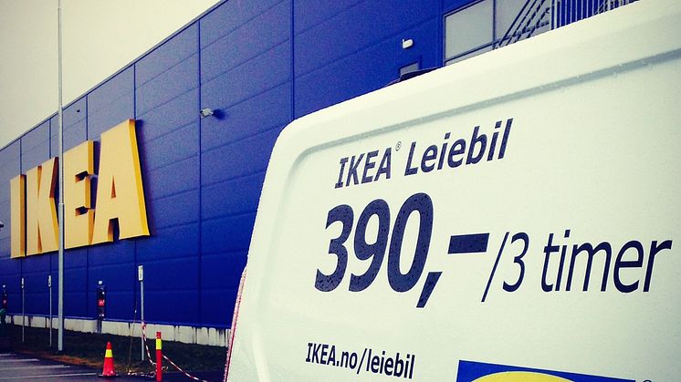 Nå kan du enkelt leie varebil på IKEA over hele landet