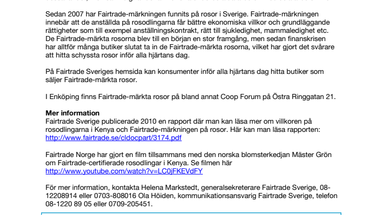 Här hittar du schyssta rosor i Enköping inför alla hjärtans dag