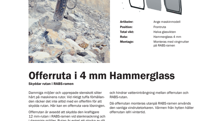 Offerruta för stenknackning