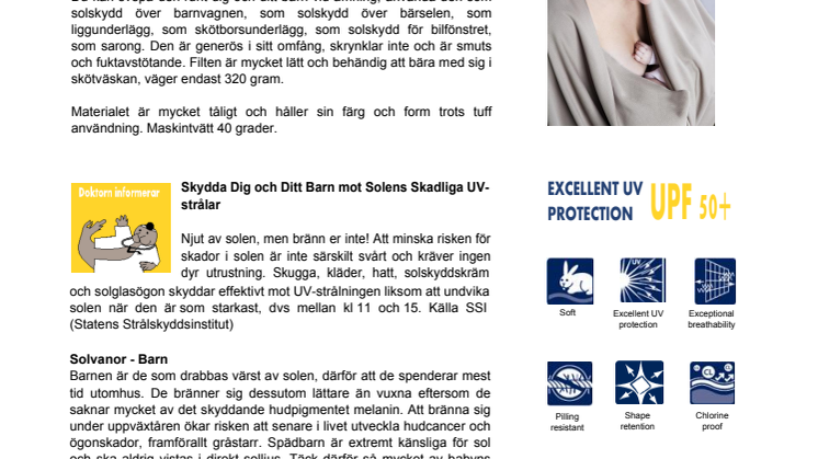 Solskyddsfilten UPF 50+ 