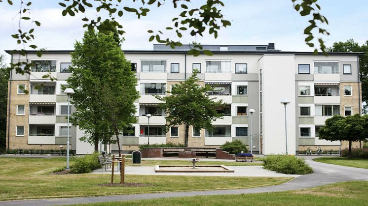Området Skarpan i Linköping ingår i fastighetsbeståndet i Unobo, dotterbolag till Riksbyggen.