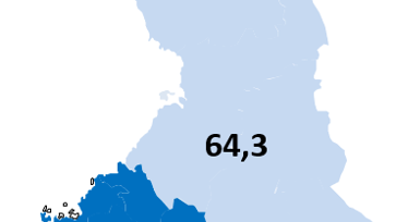 Asukastyytyväisyys Nuts2 Suomi 2021 - 2022