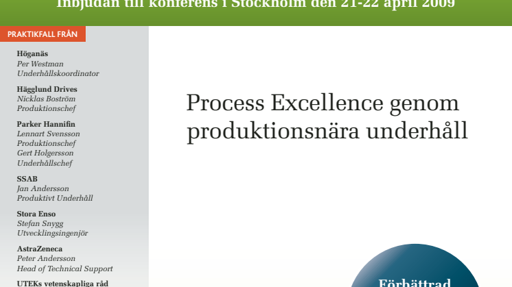 Underhåll och Driftsäkerhet